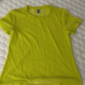 Victoria Secret VSX Yellow Sheer Women's Top- Sz L